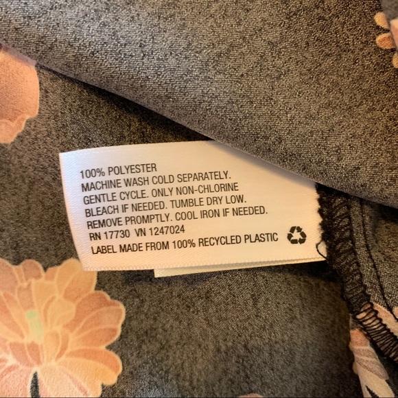 A New Day Black Floral Satin Dress size Sm - Picture 5 of 7